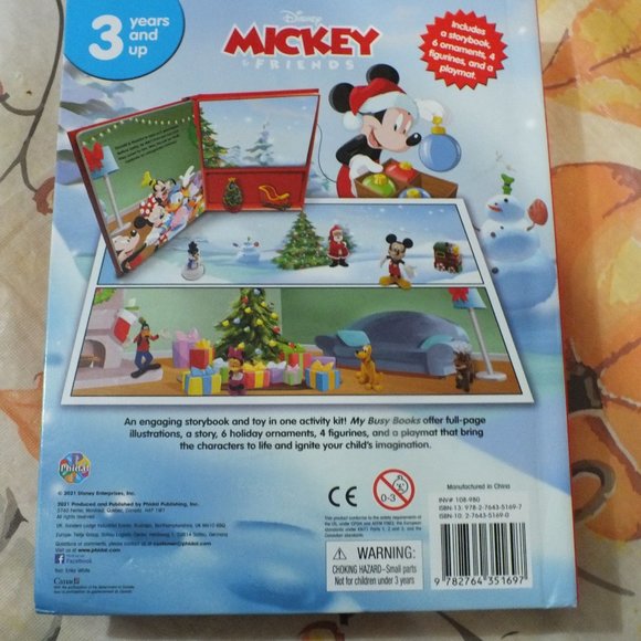 2021 Disney Mickey's Christmas My Busy Book Board book - Picture 5 of 7